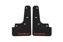 Load image into Gallery viewer, Grimmspeed 22-25 Subaru WRX Mudflaps - Black w/ Red Lettering - GRM.1022.1.RED