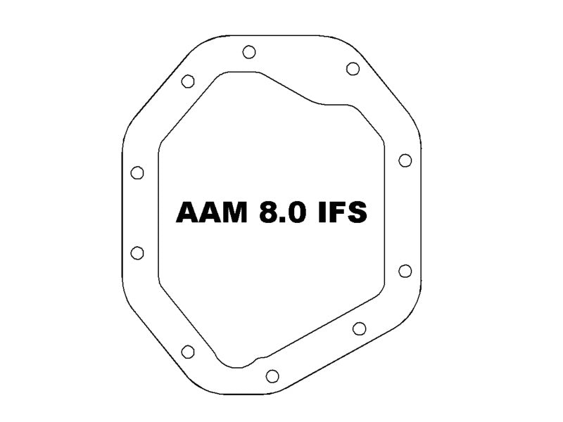aFe 19-25 GM Trucks Front Diff Cover - Black w/ Machined Fins - 46-71430B