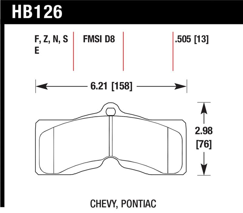 Hawk HPS Street Brake Pads - HB126F.505