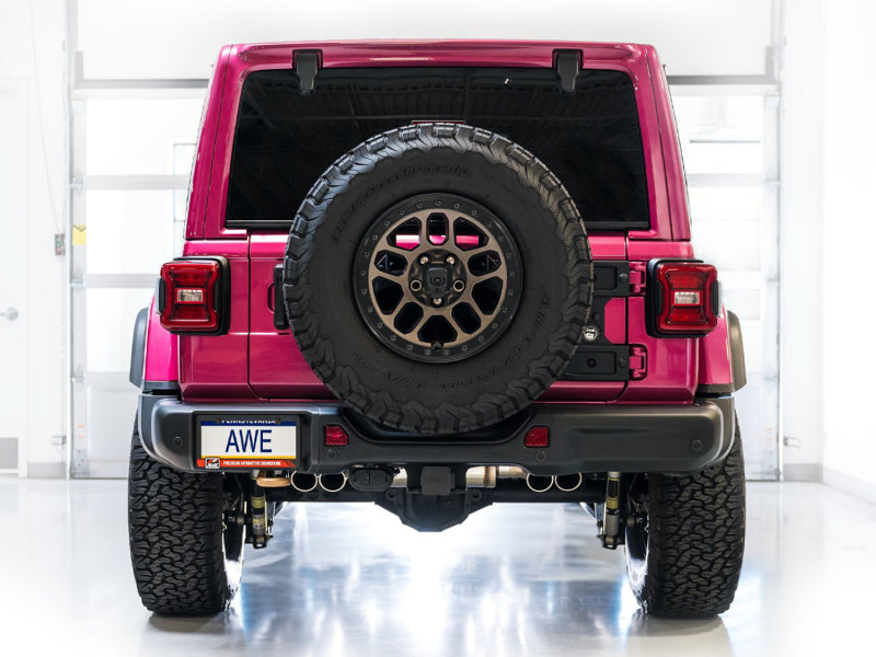 AWE Tuning 21+ Wrangler 392 Switchpath Cat-Back Exhaust- Quad BashGuards - 3025-41392