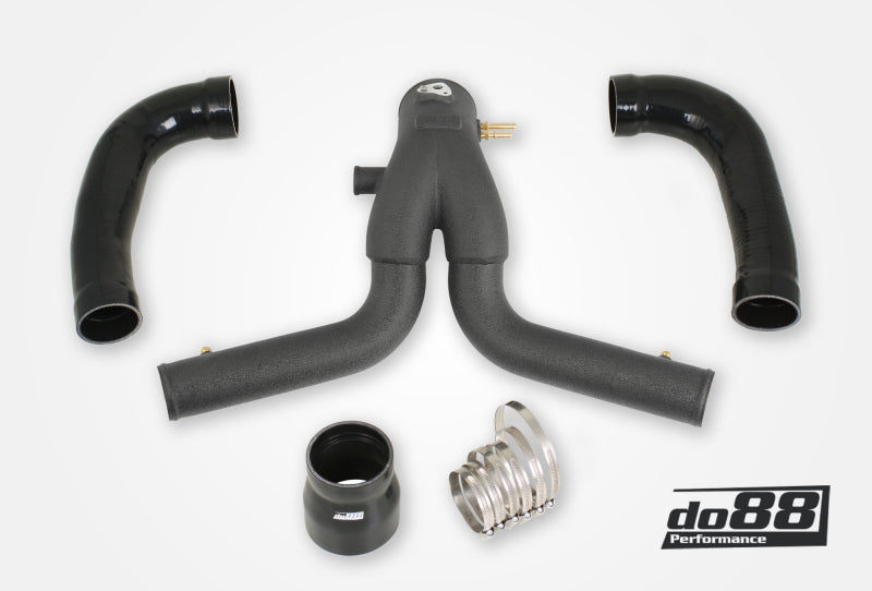do88 13-15 Porsche 911 Turbo/Turbo S (991.1) Y-Pipe for do88 Intercooler - Black - TR-200SV-DO88-1