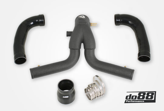 do88 13-15 Porsche 911 Turbo/Turbo S (991.1) Y-Pipe for do88 Intercooler - Black - TR-200SV-DO88-1