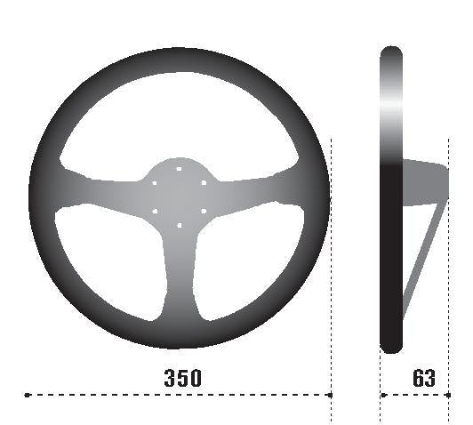 Sparco Steering Wheel L575 Monza Suede - 015L750SC