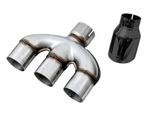 Load image into Gallery viewer, AWE Tuning Honda Civic Si 10th Gen 1.5L Turbo Dual-to-Triple Tip Conversion Kit - Diamond Black Tip - 3810-53020