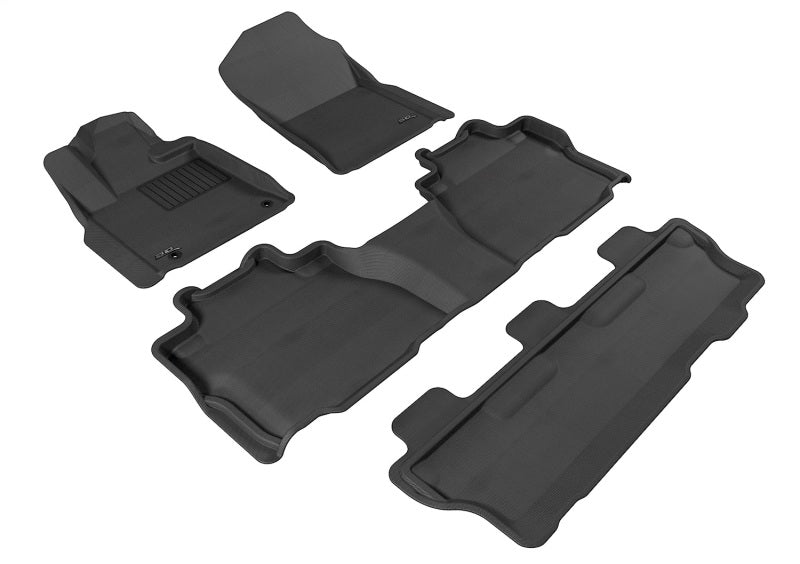 3D MAXpider 12-22 Toyota Sequoia W/ Bench 2nd Row Kagu Black Full Set - L1TY15201509