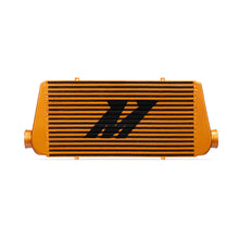 Load image into Gallery viewer, Mishimoto Universal Gold R Line Intercooler Overall Size: 31x12x4 Core Size: 24x12x4 Inlet / Outlet - MMINT-URG