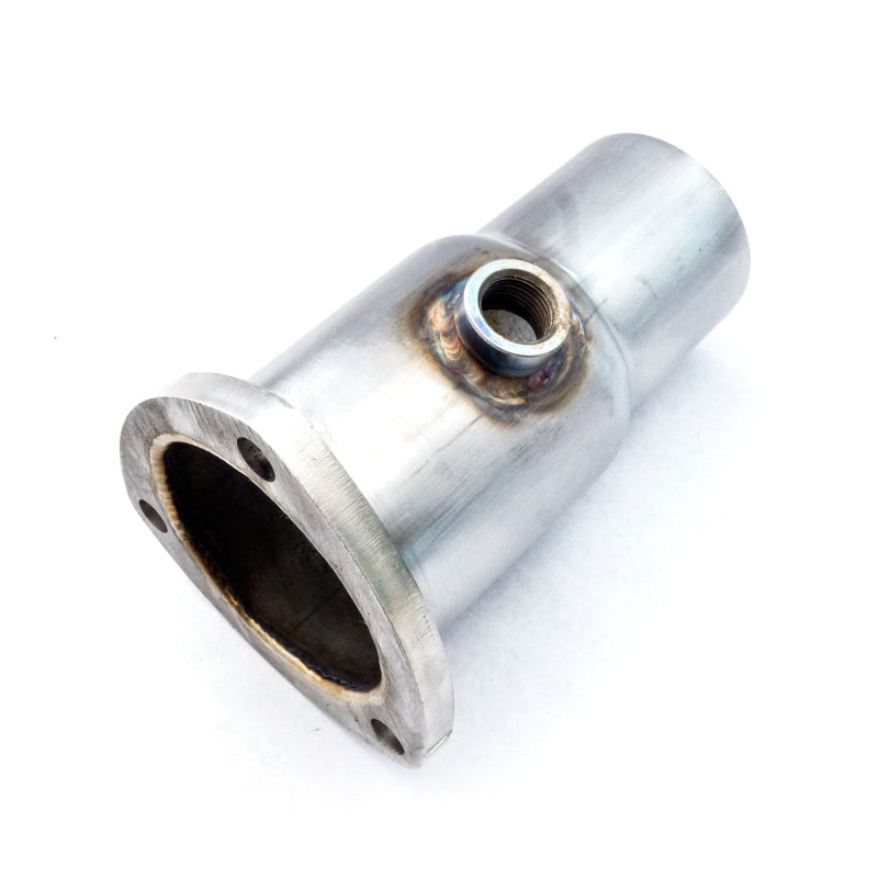 Stainless Works Collector Adapter 3-Bolt 3-1/2in OD Tubing 3-1/2in OD Outlet + O2 Bung - HCA3.53.5O2
