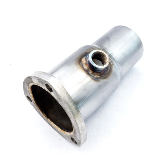 Stainless Works Collector Adapter 3-Bolt 3-1/2in OD Tubing 3-1/2in OD Outlet + O2 Bung - HCA3.53.5O2