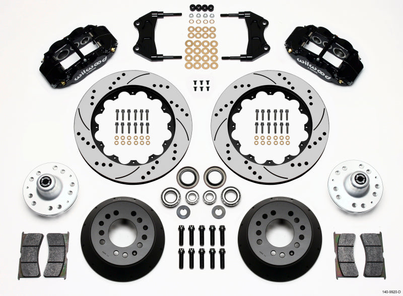 Wilwood Narrow Superlite 6R Front Hub Kit 14.00in Drilled WWE ProSpindle - 140-9920-D