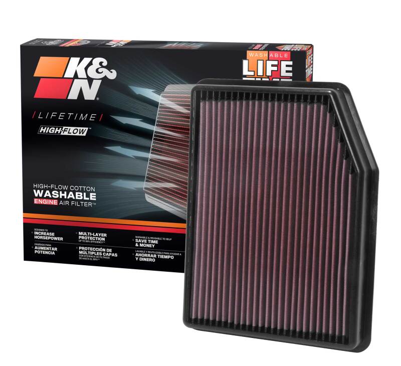 K&N 2019 Chevrolet Silverado 1500 V8-5.3L F/I Drop In Air Filter - 33-5083