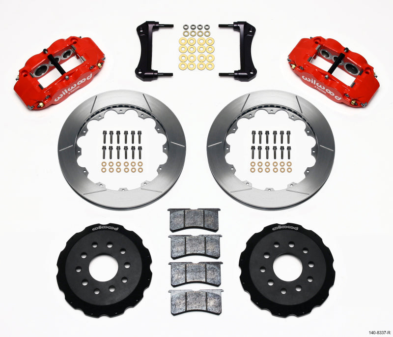 Wilwood Narrow Superlite 6R Front Hat Kit 12.88in Red 88-93 Corvette C4 - 140-8337-R