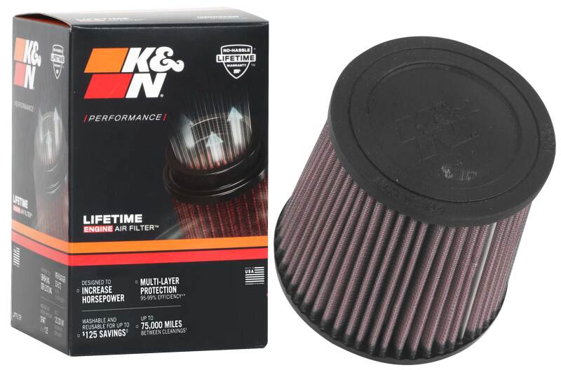 K&N Universal Air Filter 4in Flange / 5-3/8 in Base / 4-1/2in Top / 5in Height - RU-3600