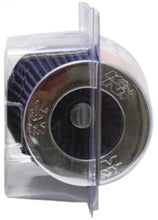 Load image into Gallery viewer, K&amp;N Universal Air Filter Chrome Round Tapered Blue - 4in Flange ID x 1.125in Flange Length x 5.5in H - RG-1001BL