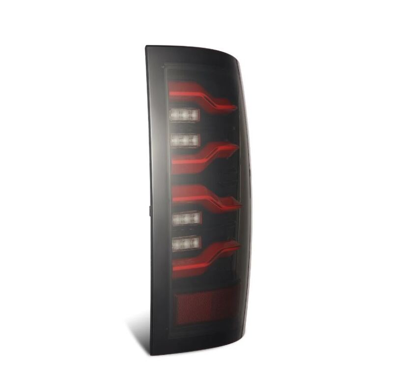 AlphaRex 09-18 Dodge RAM LUXX-Series LED Taillights Black Red w/Actv Light & SS - 640002