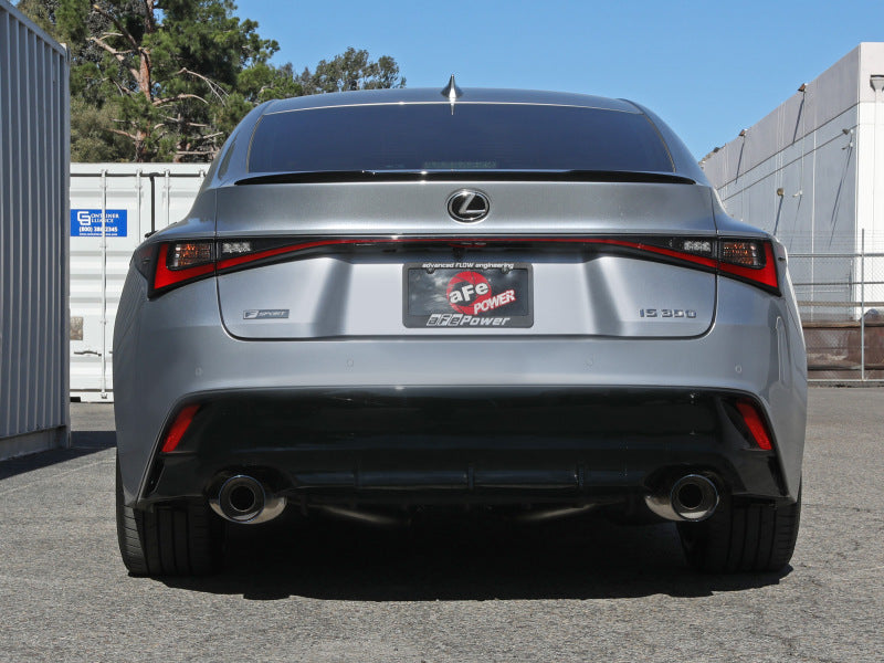 aFe Lexus IS350 14-22 V6-3.5L Takeda Axle-Back Exhaust System- Blue Tip - 49-36060-L