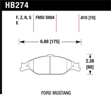 Load image into Gallery viewer, Hawk 96-10 Ford Mustang Blue 9012 Race Front Brake Pads - HB274E.610