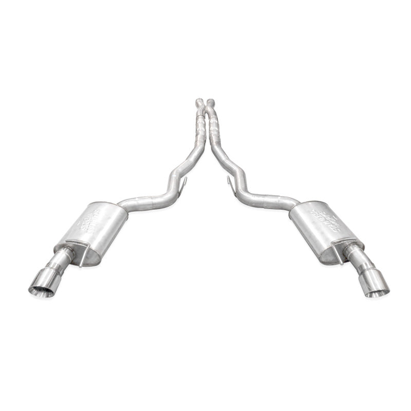 Stainless Works 2024 Mustang GT Catback Dual Tips Redline Sound X-Pipe Performance Connect Exhaust - M24CBXPCR
