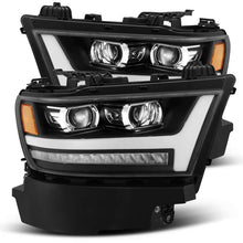 Load image into Gallery viewer, AlphaRex 19-20 Dodge Ram 1500 LUXX LED Proj Headlights Plnk Style Black w/Activ Light/Seq Signal/DRL - 880543