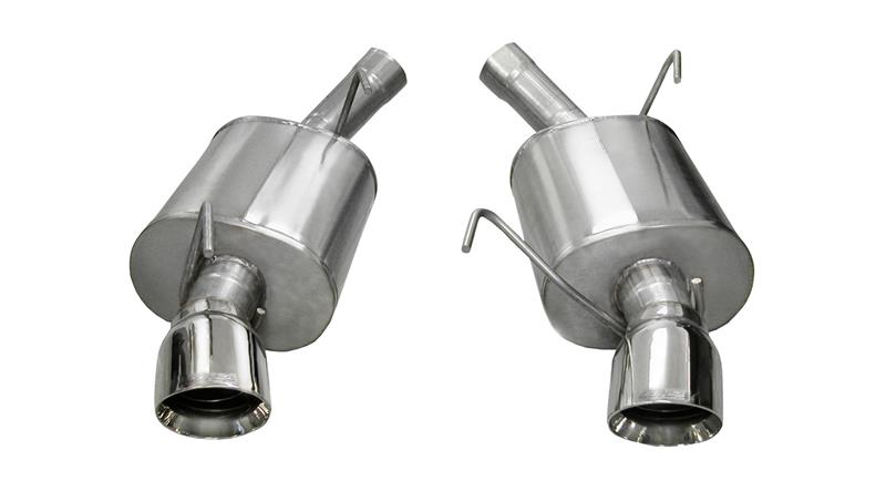 Corsa 2005-2010 Ford Mustang Shelby GT500 5.4L V8 Polished Sport Axle-Back Exhaust - 14311