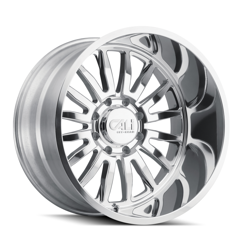 Cali Off-Road 9110 Summit 24x14 / 8x165.1 BP / -76mm Offset / 125.2mm Hub Polished Wheel - 9110-24481P