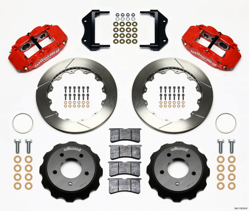 Wilwood Narrow Superlite 6R Front Hat Kit 12.88in Red 84-87 Corvette C4 - 140-11918-R