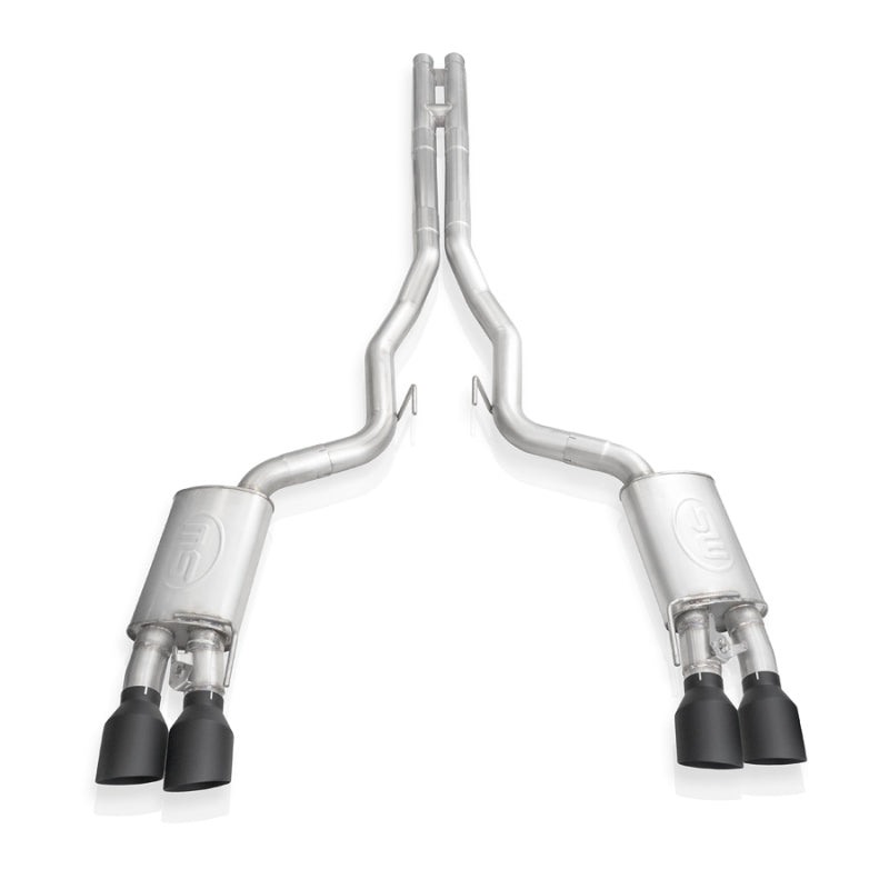 Stainless Works 2020 Ford GT500 Redline Catback H-Pipe Exhaust Factory Connect - Black Tips - GT500CBHFCRB