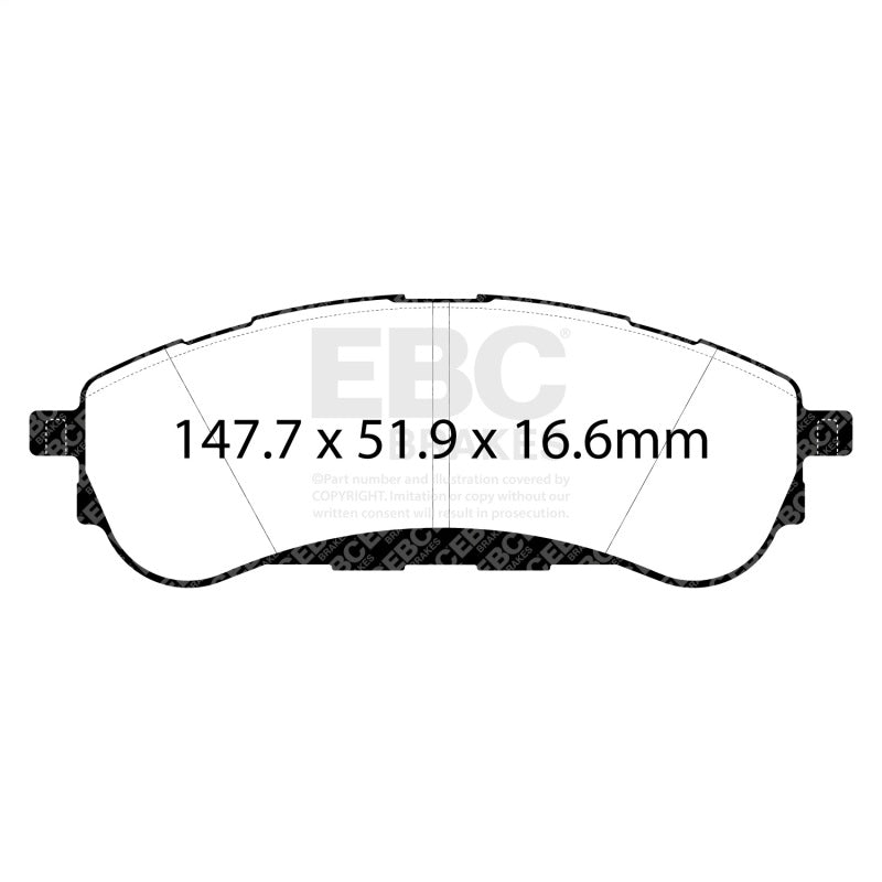 EBC 2019+ Ford Ranger 2WD 2.3T Yellowstuff Rear Brake Pads - DP43108R
