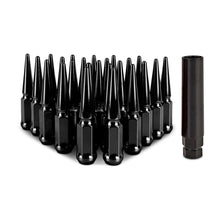 Load image into Gallery viewer, Mishimoto Mishimoto Steel Spiked Lug Nuts M14 x 1.5 24pc Set Black - MMLG-SP1415-24BK