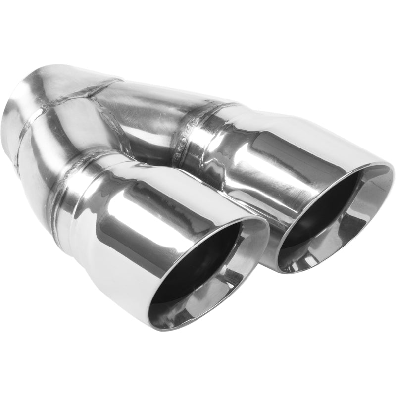 MagnaFlow Double Wall 3in Dual Round Polished Tip 2.25in Inlet - 35226