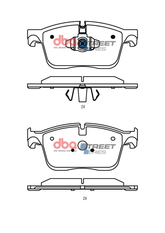 DBA 20-22 Jaguar F-Pace 350mm Front Rotor Front Street Series Brake Pads - DB15162SS