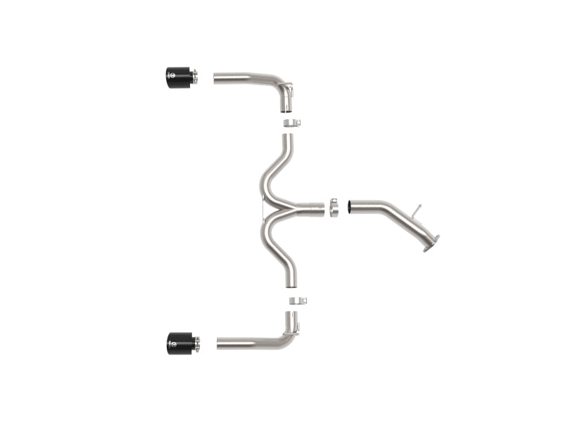 aFe 20-21 Kia Forte GT 1.6L 3in-2.5in 304 Stainless Steel Axle-Back Exhaust w/ Black Tips - 49-37037-B