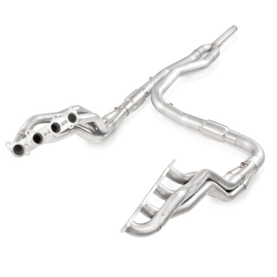 Stainless Works 2011-14 F-150 5.0L 1-3/4in Primaries 3in High-Flow Cats Y-Pipe - FT11HCATYST
