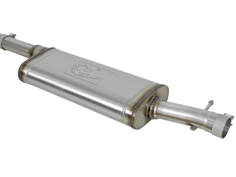 aFe Rebel Series Cat-Back 2.5in Dual Center Exit SS Exhaust w/ Black Tips 07-14 Jeep Wrangler V6 - 49-48054-B