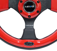 Load image into Gallery viewer, NRG Reinforced Steering Wheel (320mm) Blk w/Red Trim &amp; 5mm 3-Spoke - RST-001RD