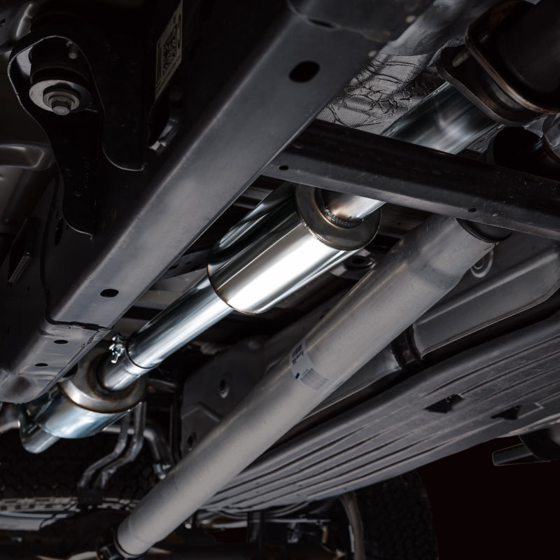 AWE Tuning 2021+ Ford F-150 Tremor (w/ Bumper Cutouts) 0FG Resonated Cat-Back - Diamond Black Tips - 3015-33402