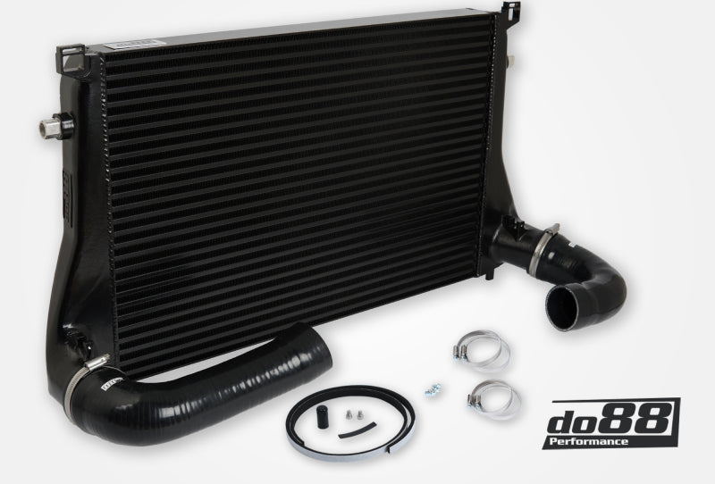 do88 Audi/Seat/Skoda/Volkswagen 1.8T/2.0T (MQB) Intercooler w/Black Hoses - ICM-300-S
