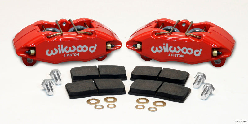 Wilwood DPHA Front Caliper & Pad Kit Red Honda / Acura w/ 262mm OE Rotor - 140-13029-R