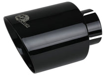 Load image into Gallery viewer, aFe Takeda 409 SS Clamp-On Exhaust Tip 2.5in. Inlet / 4.5in. Outlet / 7in. L - Black - 49T25454-B071