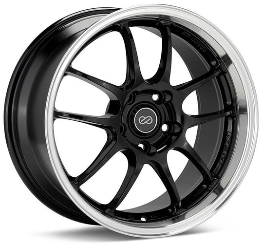 Enkei PF01 17x9 5x114.3 35mm Offset 75mm Hub Bore - Black Mach - 460-790-6535BKM