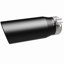 Load image into Gallery viewer, MagnaFlow Tip Stainless Black Coated Single Double Round Single Outlet 5in Dia 4in Inlet 13in L - 35240