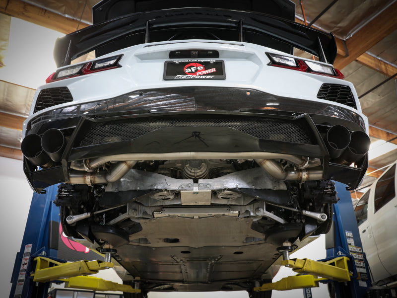 AFe MACH Force-Xp 304 Stainless Steel Cat-Back Exhaust Carbon 2020 Chevrolet Corvette C8 - 49-34124NM-C