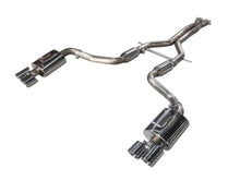 Load image into Gallery viewer, AWE Tuning Panamera Turbo Performance Exhaust System Track Edition Polished Silver Tips - 3010-42024
