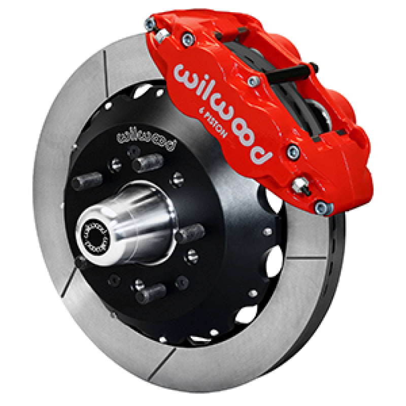 Wilwood 65-68 Chevy Impala W/ Drum Spindle- FNSL6R - 12.88 in Vented GT Rotor Red - 140-17736-R