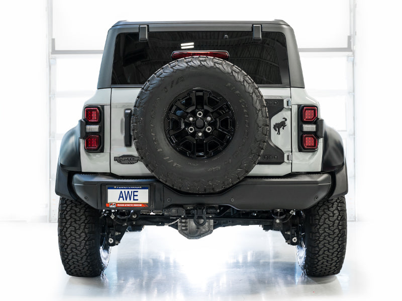 AWE Tuning 22-24 Ford Bronco Raptor 4WD Dual BashGuards Cat-Back SwitchPath Exhaust (No Tips) - 3025-31327