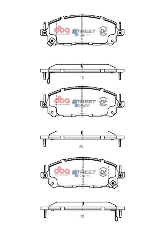 DBA 22-24 Nissan Pathfinder Exc Hybrid Street Ceramic Front Brake Pads - DB15226SSEV