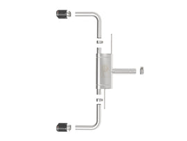aFe MACHForce XP Exhausts Axle-Back 21-24 BMW 228i 2.0T (SS w/ Carbon Tips) - 49-36355-C