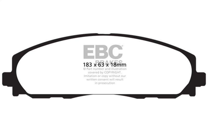 EBC 12+ Chrysler Town & Country 3.6 Ultimax2 Front Brake Pads - UD1589