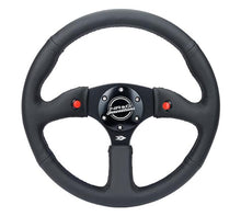 Load image into Gallery viewer, NRG Reinforced Steering Wheel (350mm/ 2.5in. Deep) Sport Leather Racing/ 4mm Matte Black Spoke - RST-023D-R