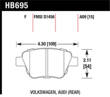 Load image into Gallery viewer, Hawk 2011-2013 Audi A3 Except TDI HPS 5.0 Rear Brake Pads - HB695B.609