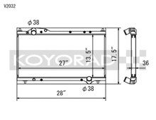 Load image into Gallery viewer, Koyo 91-05 Acura NSX 3.0/3.2L (MT) Radiator - V2032